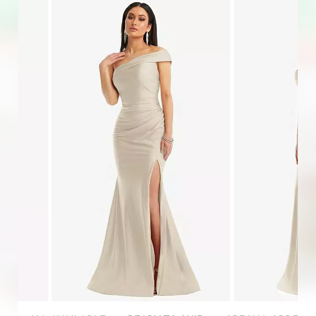 Nwt Cynthia & Sahar Luz Style Cs107 Luxe Stretch Satin Sz M